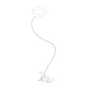 Solight LED stmívatelná stolní lampička s klipem bílá, 300lm, nastavitelná teplota světla, USB