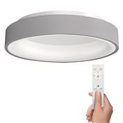 Solight LED ceiling light Treviso, 48W, 2880lm, round, dimmable, remote control, grey