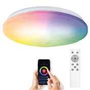 Solight LED smart ceiling light Wave, 30W, 2300lm, wifi, RGB + CCT, remote control