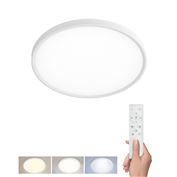 Solight LED osvětlení s dálkovým ovladačem Estela White UGR, 40W, 4300lm,  50cm, URG<19, závěsné i přisazené