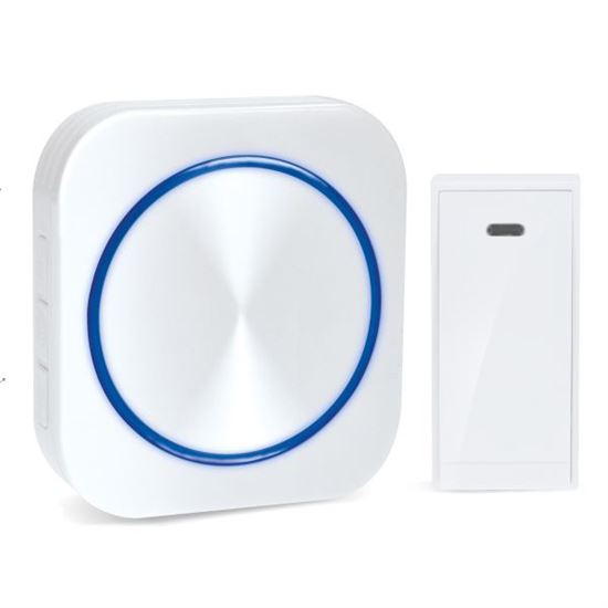 Solight Wireless Kinetic doorbell, battery free-transmitter, plug-in, 150m, learning code, white