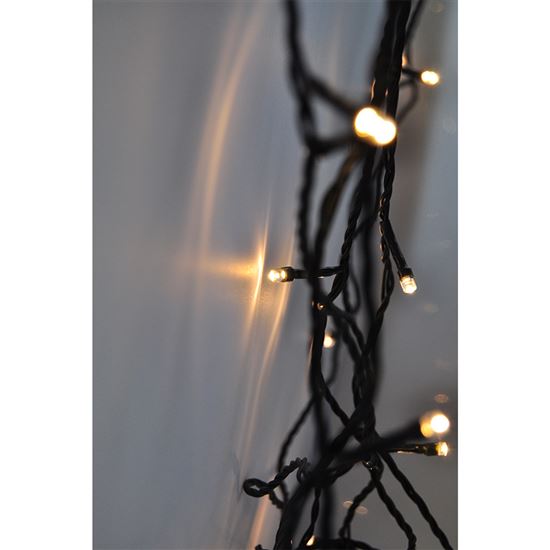 Solight LED venkovní vánoční řetěz, 400 LED, 20m, přívod 5m, 8 funkcí, IP44, teplá bílá