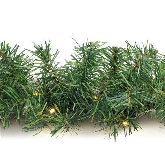 Solight LED Christmas garland with needles, 3m, 48x LED, timer, 3xAA, IP44