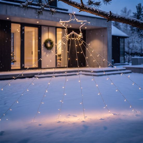 Solight LED chain with star for Christmas tree, height 2.1m, 212 LEDs, IP44
