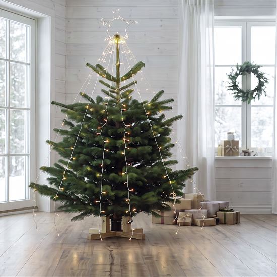 Solight LED chain with star for Christmas tree, height 2.1m, 212 LEDs, IP44