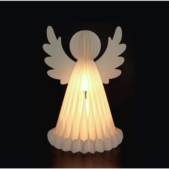Solight angel with LED lighting and timer, 37cm, 3xAA