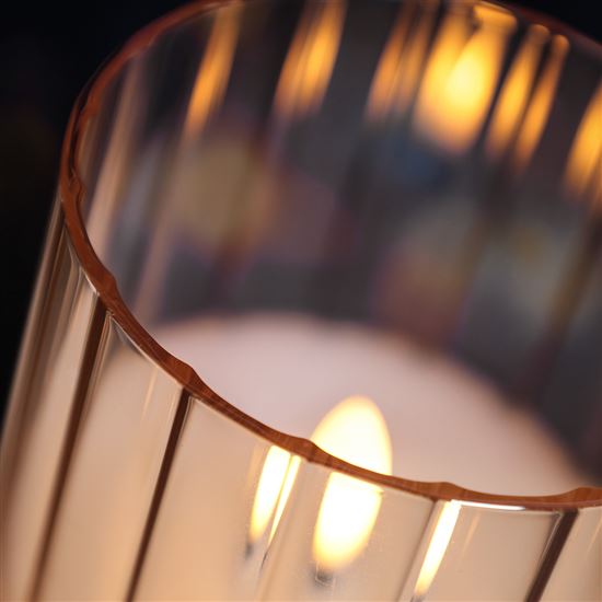 Solight set of 2x LED glass candles, timer, 7.5x10cm, 2x AA