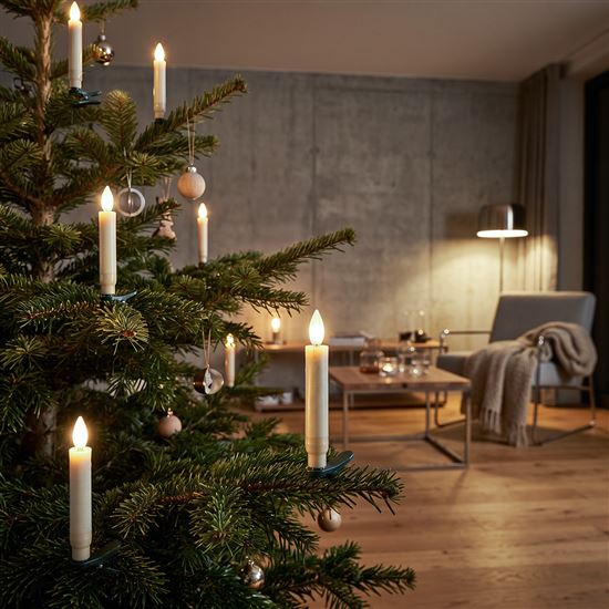 Solight set of LED candles for Christmas tree, 10x candle, remote control, timer, 1xAAA