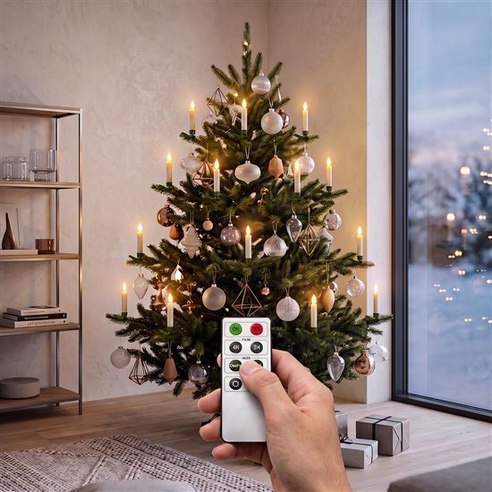 Solight set of LED candles for Christmas tree, 10x candle, remote control, timer, 1xAAA