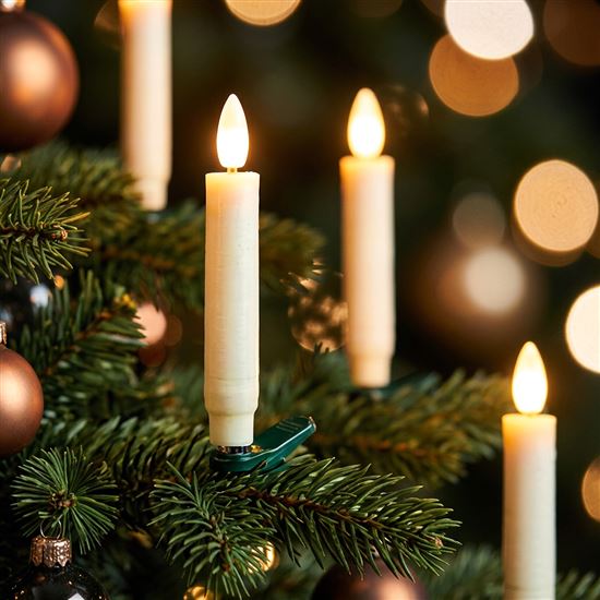 Solight set of LED candles for Christmas tree, 10x candle, remote control, timer, 1xAAA