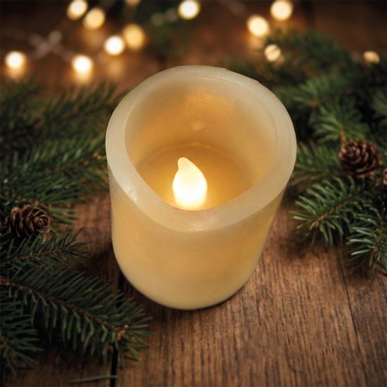 Solight set of 4 Christmas candles, 4.5x6cm, natural wax, 1xCR2032