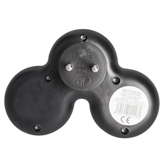 Solight adaptor 2x 10A, on-off switch, black