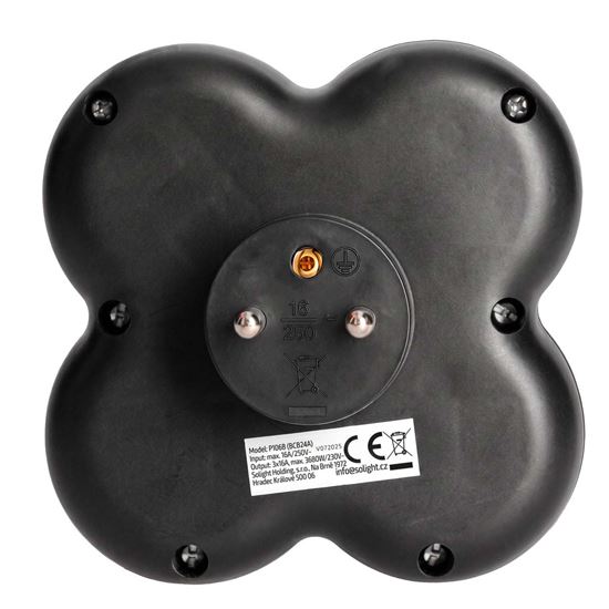 Solight adaptor 3x 15A, on-off switch, black