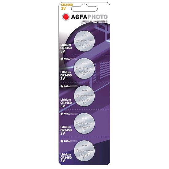 AgfaPhoto  button lithium battery CR2450, blister 5pcs
