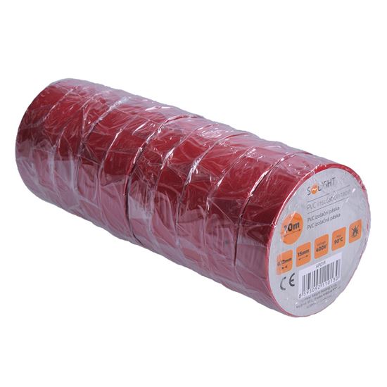 Solight izolační páska, 15mm x 0,13mm x 10m, červená