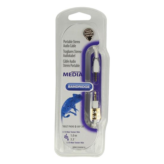 Bandridge Personal Media audio cable for portable devices, 1m