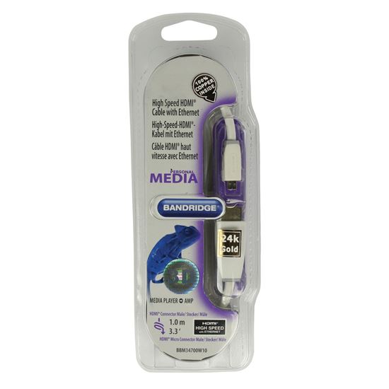 Bandridge Personal Media HDMI micro highspeed cabel, 1m