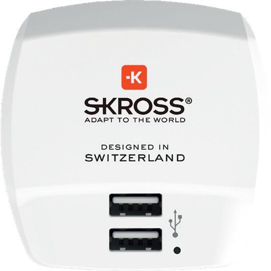 SKROSS USB nabíjecí adaptér pro UK, 2100mA, 2x USB výstup