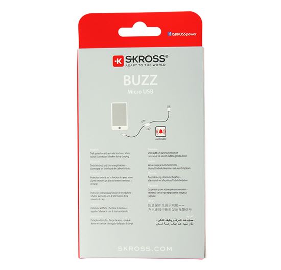 SKROSS alarm USB kabel SKROSS BUZZ Micro USB, akustické upozornění, délka 1m