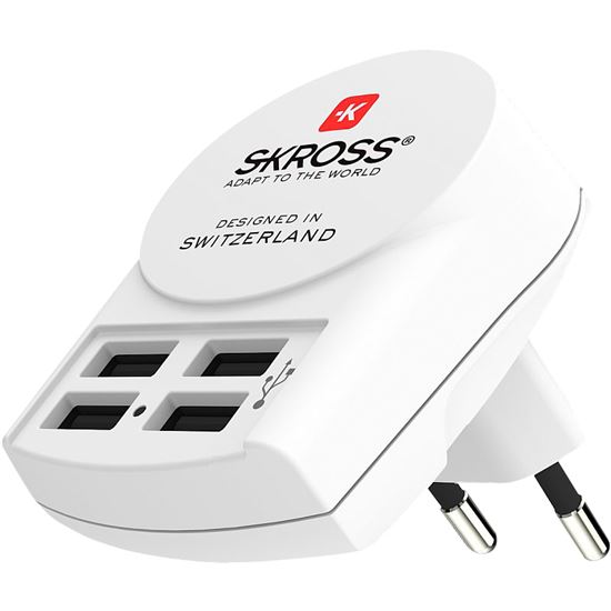 SKROSS Euro USB nabíjecí adaptér, 4800mA, 4x USB výstup