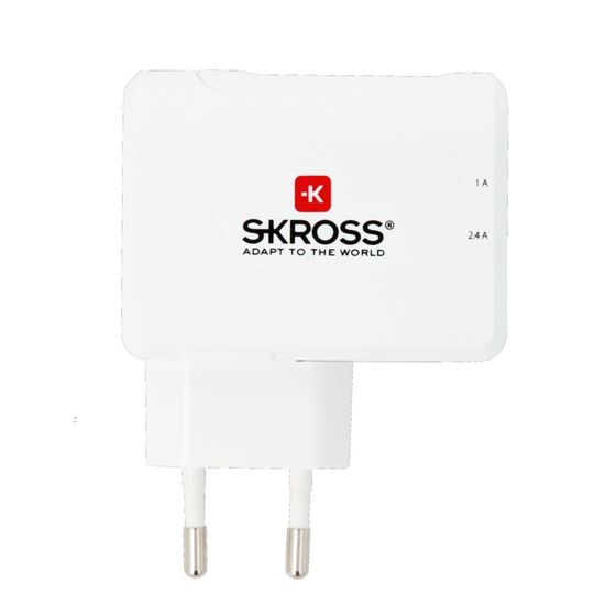 SKROSS Euro USB nabíjecí adaptér, 3400mA, 2x USB výstup