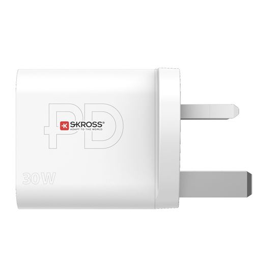 SKROSS USB-C nabíjecí adaptér Power charger 30W UK, Power Delivery, typ G