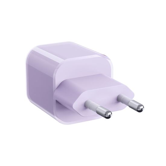 Solight 33W GaN fast charge USB-C adaptér, fialový
