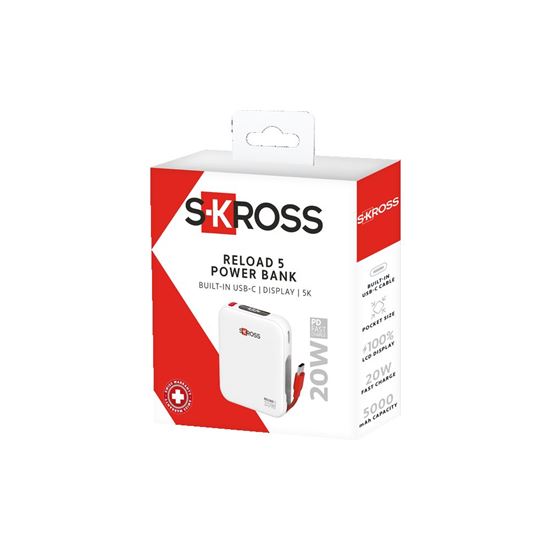 SKROSS powerbank Reload 5, 20W PD, 5 000mAh, USB C+C