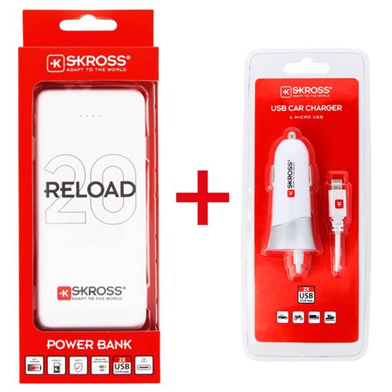 SKROSS PROMOTIONS powerbank Reload 20 + FREE USB Car Charger