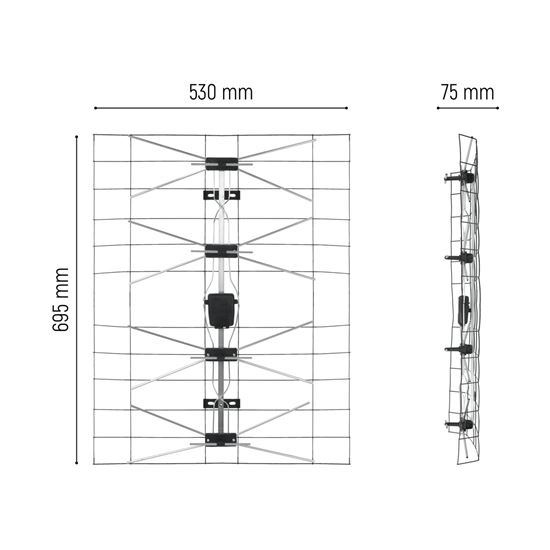 Solight venkovní anténa, DVB-T2, 11dB