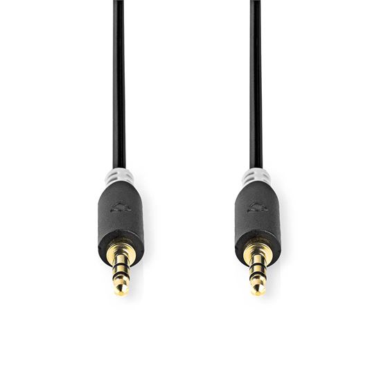 Nedis stereo audio kabel, 3,5mm konektor - 3,5mm konektor, pozlacené, 2m