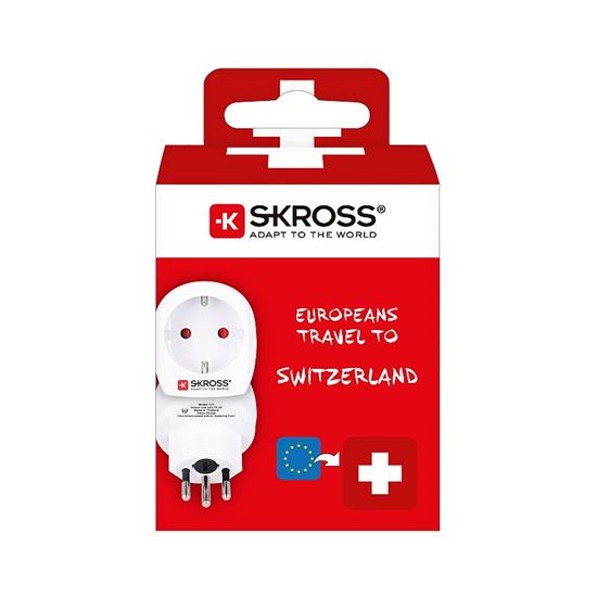 SKROSS cestovní adaptér pro použití ve Švýcarsku