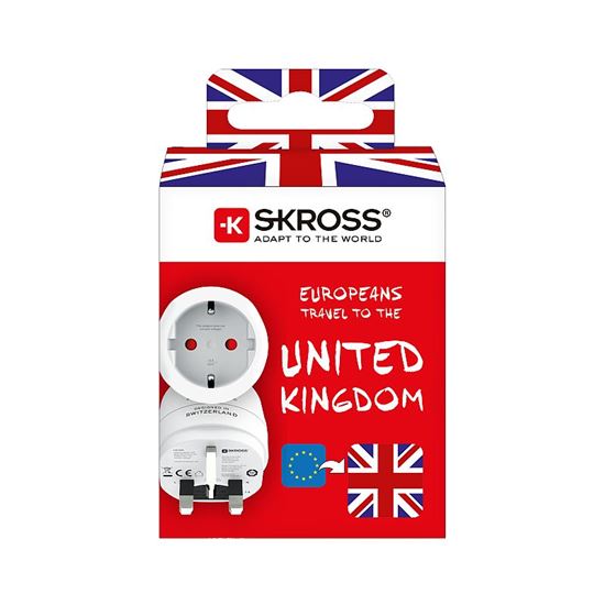 SKROSS cestovní adaptér UK pro použití ve Velké Británii, typ G