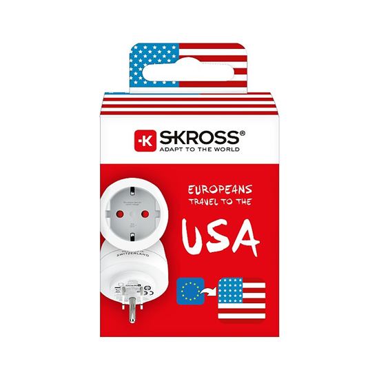 SKROSS Travel Adapter Europe to USA, Type B