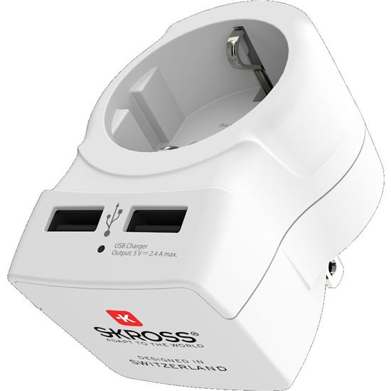 SKROSS cestovní adaptér USA USB pro použití ve Spojených státech, typ B