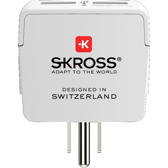 SKROSS cestovní adaptér USA USB pro použití ve Spojených státech, vč. 2x USB 2400mA