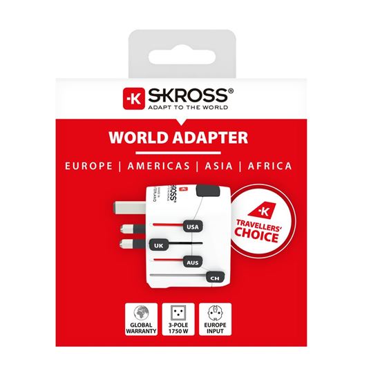 SKROSS Travel adapter universal, earthed