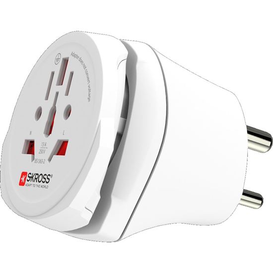 SKROSS Travel Adapter Combo India & Europe, Type D