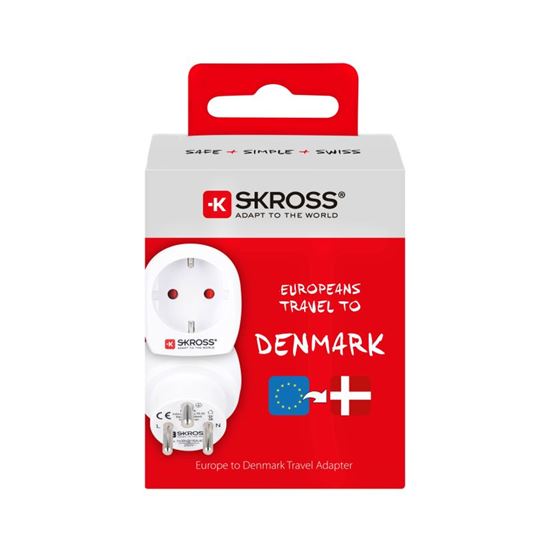 SKROSS cestovní adaptér pro použití v Dánsku