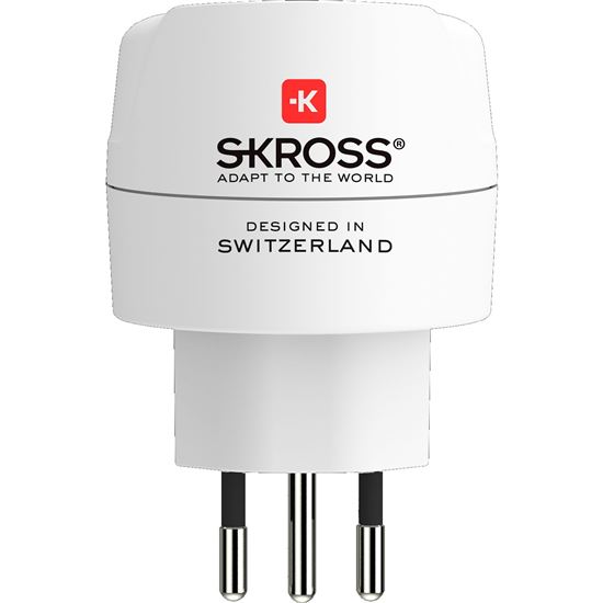 SKROSS cestovní adaptér pro použití v Brazílii, Itálii a Švýcarsku, typ J/N/L