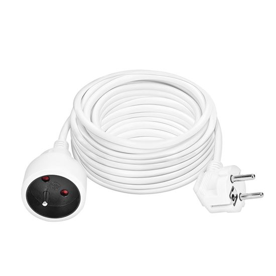 Solight 1-way extension lead, 10m, 3 x 1mm2, white
