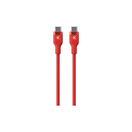 SKROSS USB C-C Daily Cable, 60W, 120cm, silikon, červený