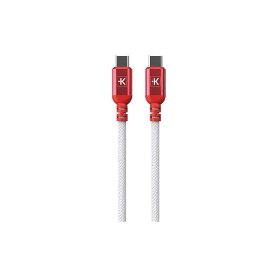 SKROSS USB C-C Link XL Cable, 100W, 250cm, opletený, bílý