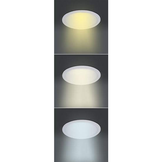Solight LED mini panel CCT, podhledový, 12W, 900lm, 3000K, 4000K, 6000K, kulatý