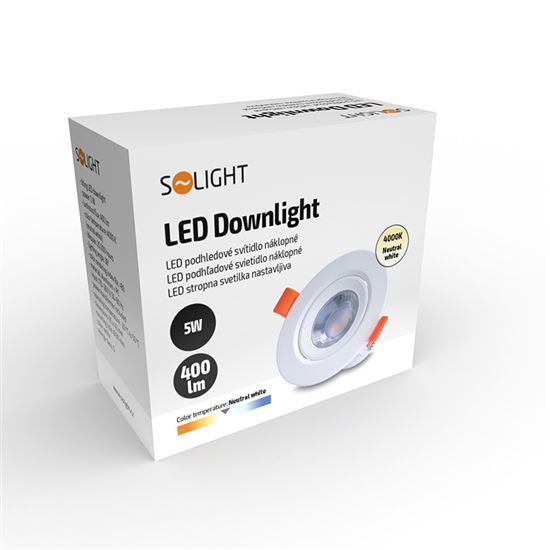Solight LED podhledové světlo bodové, 5W, 400lm, 4000K, kulaté, bílé