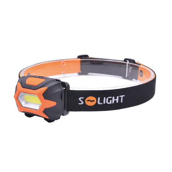 Solight LED čelová svítilna, 3W COB, 3x AAA