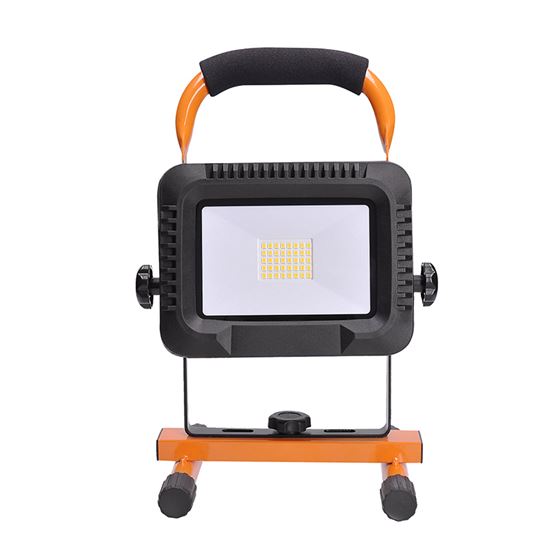Solight LED reflektor 20W, přenosný, nabíjecí, 1600lm, oranžovo-černý