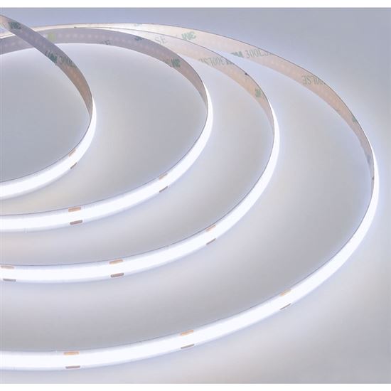 Solight LED COB pásek, 5m, 7W/m, 500lm/m,  studená bílá, USB napájení, vypínač, 8mm