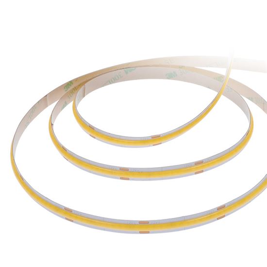 Solight LED COB pásek, 5m, 7W/m, 500lm/m,  neutrální bílá, USB napájení, vypínač, 8mm