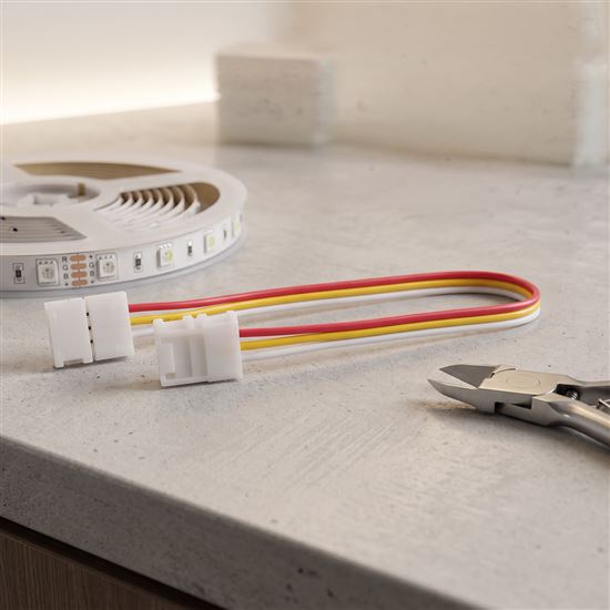 Solight long flexible connector for 8mm LED strips, 3-pin, 10cm